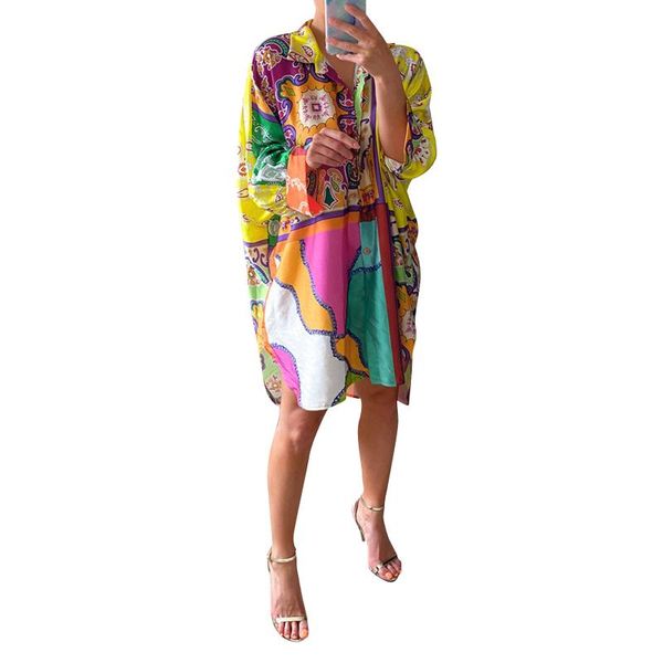 casual dresses 2021 women's beach button down mini dress girls bohemian printed long sleeve loose lapel shirt s//l, Black;gray
casual dresses 2021 women's beach button down mini dress girls bohemian printed long sleeve loose lapel shirt s//l, Black;gray