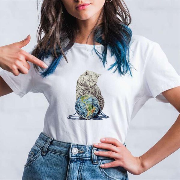 universe streetwear tees trendy kawaii womens t shirts cat is playing with a ball of yarn printed white shirt hipster
universe streetwear tees trendy kawaii womens t shirts cat is playing with a ball of yarn printed white shirt hipster
