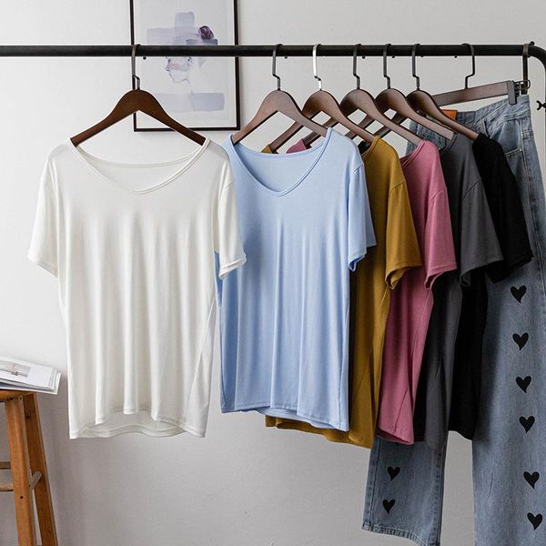 women's t-shirt korean style loose casual basic t shirt women v neck short sleeve solid chic pullover cotton streetwear female tee, White
women's t-shirt korean style loose casual basic t shirt women v neck short sleeve solid chic pullover cotton streetwear female tee, White