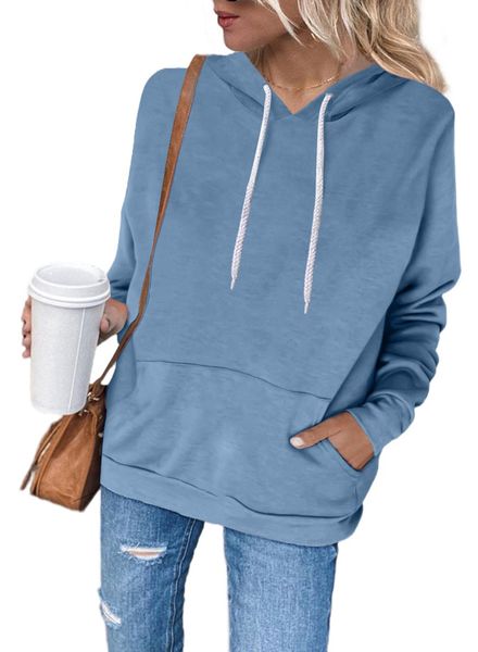 there are new women's wear solid color plush pocket autumn and winter casual sweater hooded, Blue;black
there are new women's wear solid color plush pocket autumn and winter casual sweater hooded, Blue;black