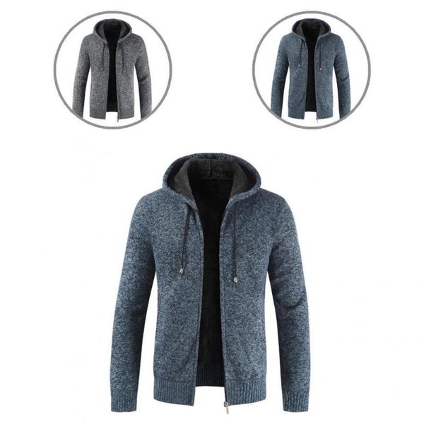 men's sweaters simple knitted jacket autumn winter sweater coat ribbed cuffs antiing hooded plush lining, White;black
men's sweaters simple knitted jacket autumn winter sweater coat ribbed cuffs antiing hooded plush lining, White;black