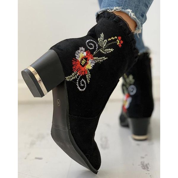 boots women 2021 flock macrame shoes autumn spring embroidery med heel motorcycle ladies size plus office, Black
boots women 2021 flock macrame shoes autumn spring embroidery med heel motorcycle ladies size plus office, Black