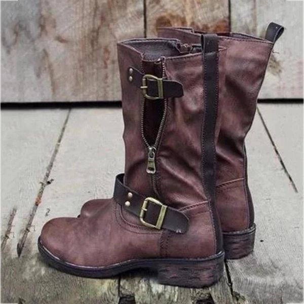 boots vogue nice women flat heels rivet buckle shoes ladies mid-calf quality leather ankle, Black
boots vogue nice women flat heels rivet buckle shoes ladies mid-calf quality leather ankle, Black