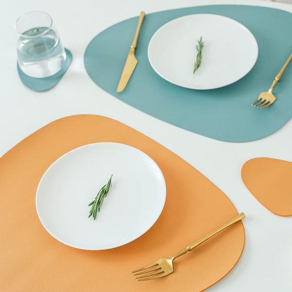 table runner leather dinning mat set nordic double sided oil-proof western placemats kitchen decoration accessories
table runner leather dinning mat set nordic double sided oil-proof western placemats kitchen decoration accessories