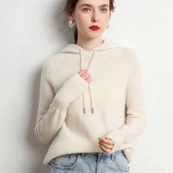 women's sweaters autumn and winter fashion hooded sweater cashmere 100% pure, White;black
women's sweaters autumn and winter fashion hooded sweater cashmere 100% pure, White;black