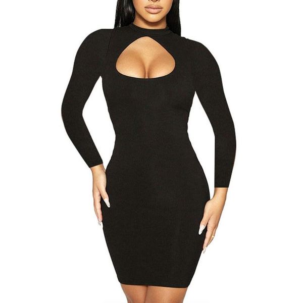 casual dresses solid sheath mini dress for women night club bodycon short front hollow out long sleeve slim spring autumn vestidos, Black;gray
casual dresses solid sheath mini dress for women night club bodycon short front hollow out long sleeve slim spring autumn vestidos, Black;gray