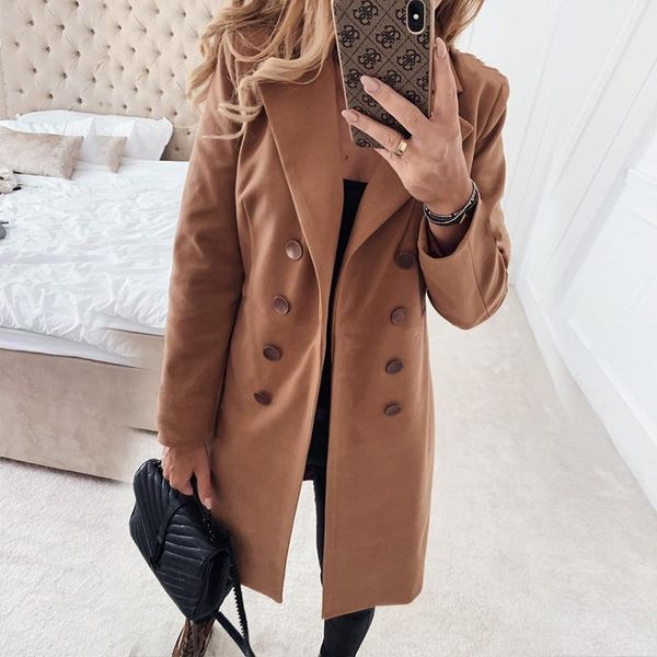 women's wool & blends slim winter oversize 3xl women long coat autumn woolen jacket office lady turn-down collar overcoat outerwear, Black
women's wool & blends slim winter oversize 3xl women long coat autumn woolen jacket office lady turn-down collar overcoat outerwear, Black