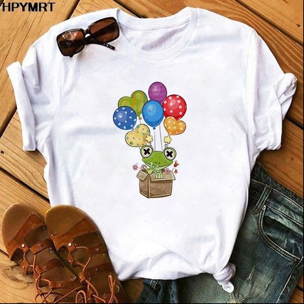 summer casual harajuku frog women balloon printed graphic tees clothing fashion female, White
summer casual harajuku frog women balloon printed graphic tees clothing fashion female, White