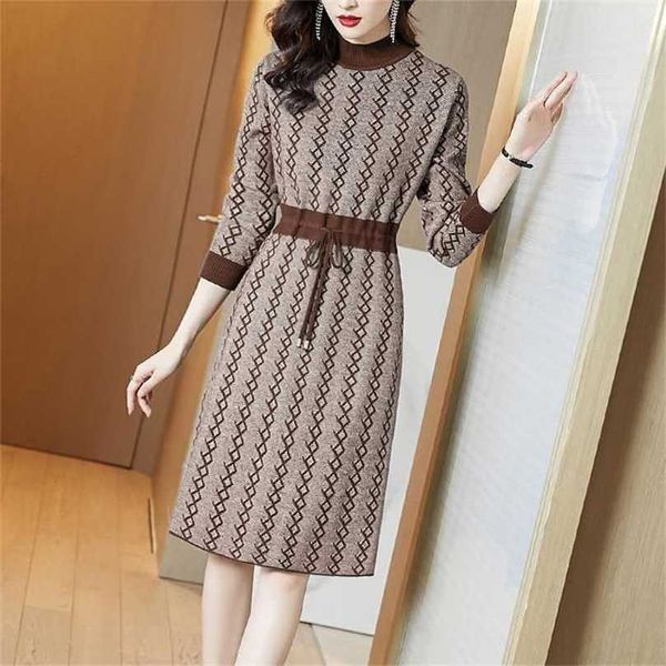 knitting pullover sweater dress for women autumn casual turtleneck genmetric patchwork bow belt knee-length vestidos 211119, Black;gray
knitting pullover sweater dress for women autumn casual turtleneck genmetric patchwork bow belt knee-length vestidos 211119, Black;gray