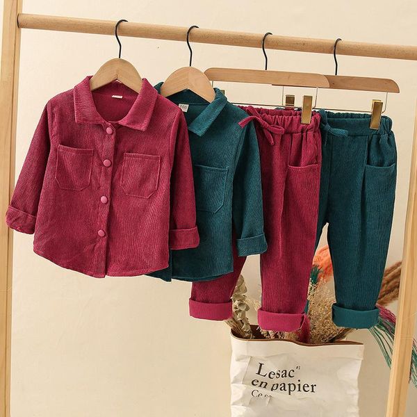 clothing sets boys and girls shirt solid color corduroy children's + pants kids' clothes wear 2 of leisure autumn spring, White
clothing sets boys and girls shirt solid color corduroy children's + pants kids' clothes wear 2 of leisure autumn spring, White