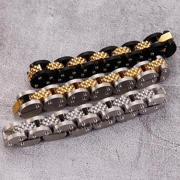 link, chain fashion hip hop stainless steel bike bracelet man 22cm goldblack color heavy bicycle wristband biker jewelry, Black
link, chain fashion hip hop stainless steel bike bracelet man 22cm goldblack color heavy bicycle wristband biker jewelry, Black