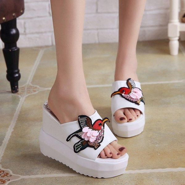 slippers 12cm women summer muffins platform shoes fashion outside beach sandals wedges ladies, Black
slippers 12cm women summer muffins platform shoes fashion outside beach sandals wedges ladies, Black
