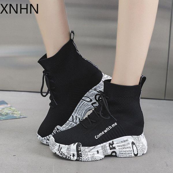 boots 2021 autumn thick-soled inner heightening socks women's high-lace-up letter short knitted breathable women, Black
boots 2021 autumn thick-soled inner heightening socks women's high-lace-up letter short knitted breathable women, Black