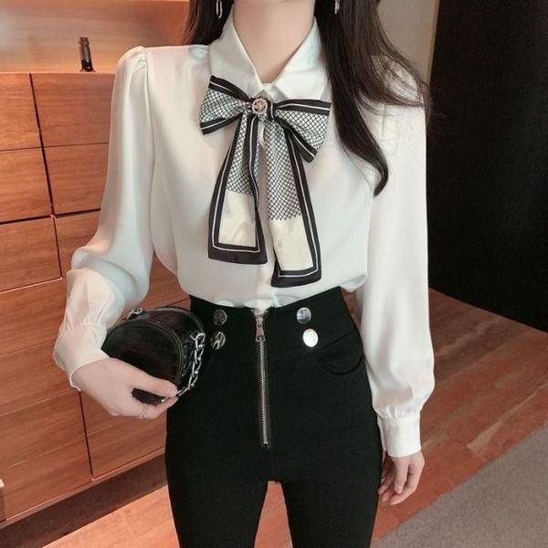 spring 2021 womens clothing new french white shirt long sleeve office clothes tunic for women chiffon blouse bow tie shirt
spring 2021 womens clothing new french white shirt long sleeve office clothes tunic for women chiffon blouse bow tie shirt