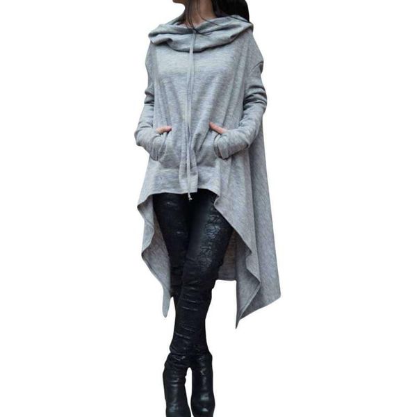 women's t-shirt large size solid color long hooded sweater for women 10 8, White
women's t-shirt large size solid color long hooded sweater for women 10 8, White