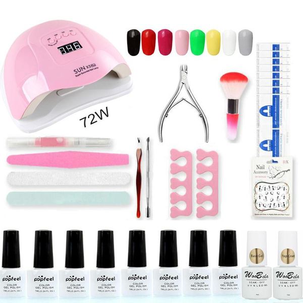 nail art kits professional tools kit 72w led uv lamp set gel polish color gels polishes manicure
nail art kits professional tools kit 72w led uv lamp set gel polish color gels polishes manicure