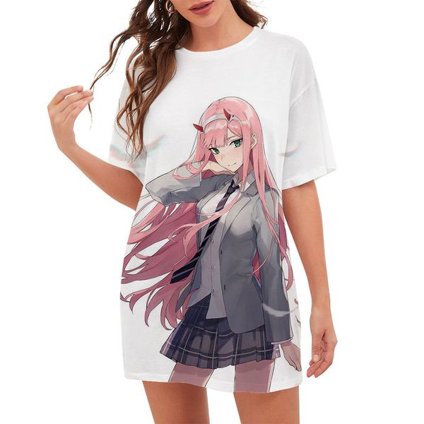 cloocl animation darling in the franxx zero two women tee printed lady clothes loose short sleeve teens casual style leisure outfits, White
cloocl animation darling in the franxx zero two women tee printed lady clothes loose short sleeve teens casual style leisure outfits, White