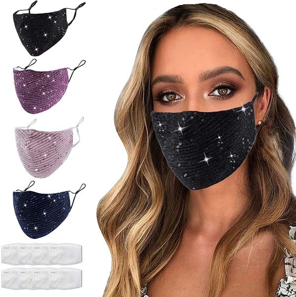 200pack sequin mask cotton summer sunscreen bling sequined protective dustproof mouth masks glitter face cover wholesale
200pack sequin mask cotton summer sunscreen bling sequined protective dustproof mouth masks glitter face cover wholesale