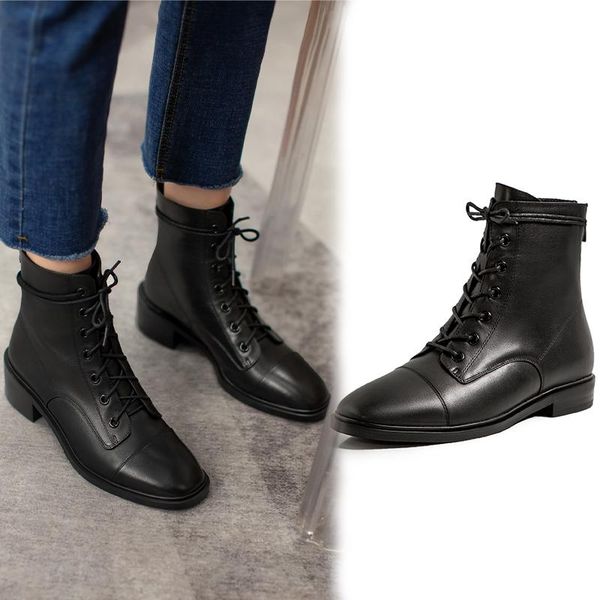 boots genuine leather women round toe ankle for spring/autumn back zipper fashion shoes woman handmade size 34-42, Black
boots genuine leather women round toe ankle for spring/autumn back zipper fashion shoes woman handmade size 34-42, Black