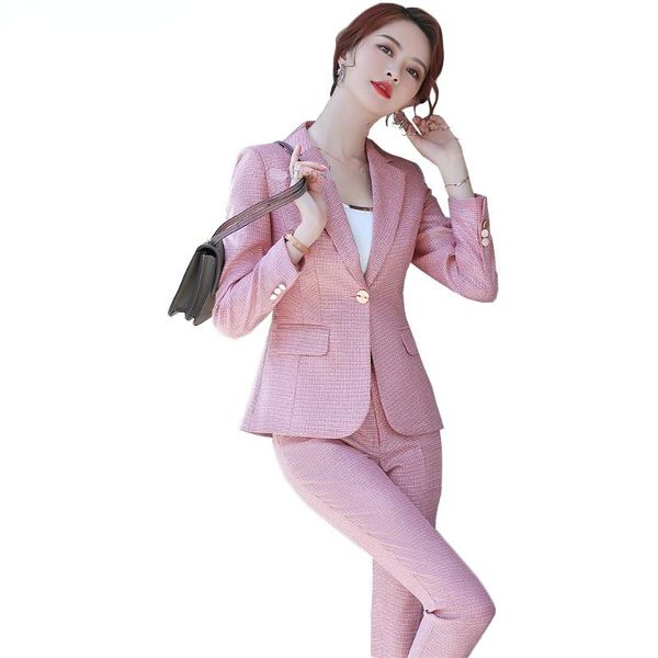 women's two piece pants elegant women pant suit ladies pink apricot green blue business work wear set single button slim blazer and tro, White
women's two piece pants elegant women pant suit ladies pink apricot green blue business work wear set single button slim blazer and tro, White