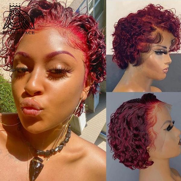 lace wigs burgundy wig for women red curly human hair bleached knots deep side t part short bob pixie cut baby 130 remy, Black;brown
lace wigs burgundy wig for women red curly human hair bleached knots deep side t part short bob pixie cut baby 130 remy, Black;brown