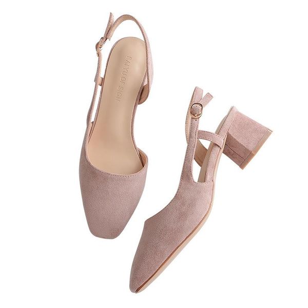 fashion 2021 summer women's sandals flock buckle strap 4.5cm thick high heels square toe shallow back women shoes pink, Black
fashion 2021 summer women's sandals flock buckle strap 4.5cm thick high heels square toe shallow back women shoes pink, Black