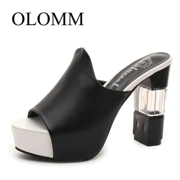 women's summer sandals thick-heeled high-heeled thick heel shoes korean and slippers 8cm-313, Black
women's summer sandals thick-heeled high-heeled thick heel shoes korean and slippers 8cm-313, Black