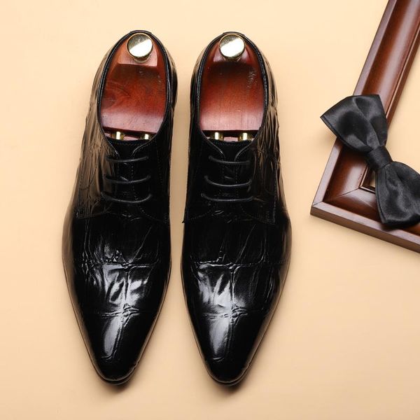 dress shoes luxury men genuine calf leather oxford for alligator pattern lace up comfortable mens formal f84, Black
dress shoes luxury men genuine calf leather oxford for alligator pattern lace up comfortable mens formal f84, Black