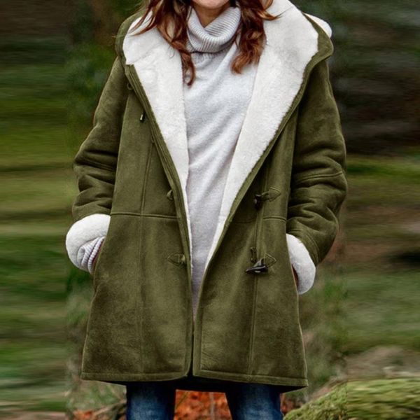 women's jackets winter warm plus coat women solid velvet long sleeve pocket overcoat loose hooded coats ropa mujer invierno, Black;brown
women's jackets winter warm plus coat women solid velvet long sleeve pocket overcoat loose hooded coats ropa mujer invierno, Black;brown