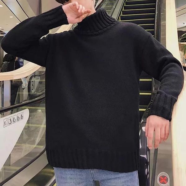 men's sweaters men women autumn winter solid color knit sweater long sleeve turtle neck jumper, White;black
men's sweaters men women autumn winter solid color knit sweater long sleeve turtle neck jumper, White;black