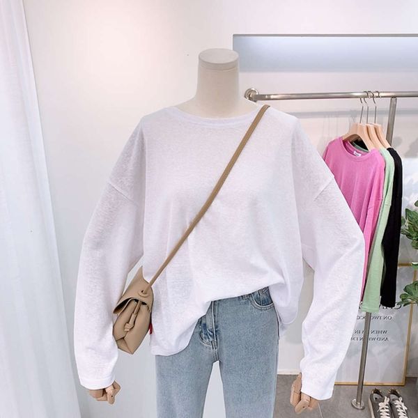 women's sweaters long sleeve t-shirt fashion early autumn korean version solid color versatile loose and thin bottomed shirt o61l, White;black
women's sweaters long sleeve t-shirt fashion early autumn korean version solid color versatile loose and thin bottomed shirt o61l, White;black