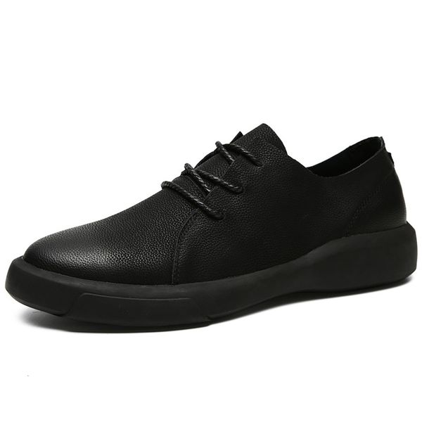 of in casual new shoes large men's summer casual 2019 with front lace up british style small leather shallow mouth and low help tooling, Black
of in casual new shoes large men's summer casual 2019 with front lace up british style small leather shallow mouth and low help tooling, Black