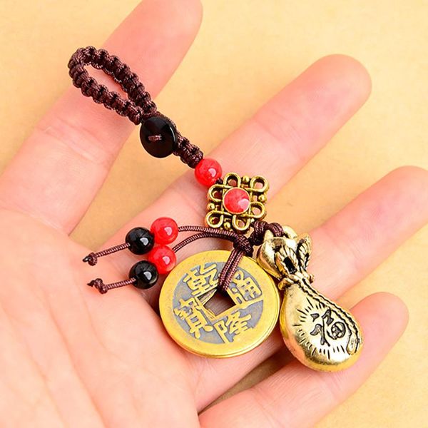 keychains handmade rope lucky feng shui hanging vintage brass money bag keychain pendant jewelry ancient five emperors coins car key chain, Silver
keychains handmade rope lucky feng shui hanging vintage brass money bag keychain pendant jewelry ancient five emperors coins car key chain, Silver