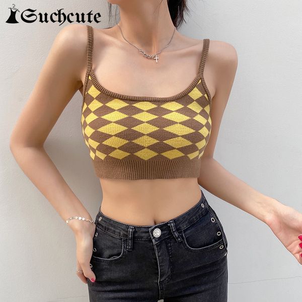 women's tanks & camis argyle plaid sleeveless knitted for women y2k aesthetic casual fitness crop summer streetwear fashion t, White
women's tanks & camis argyle plaid sleeveless knitted for women y2k aesthetic casual fitness crop summer streetwear fashion t, White