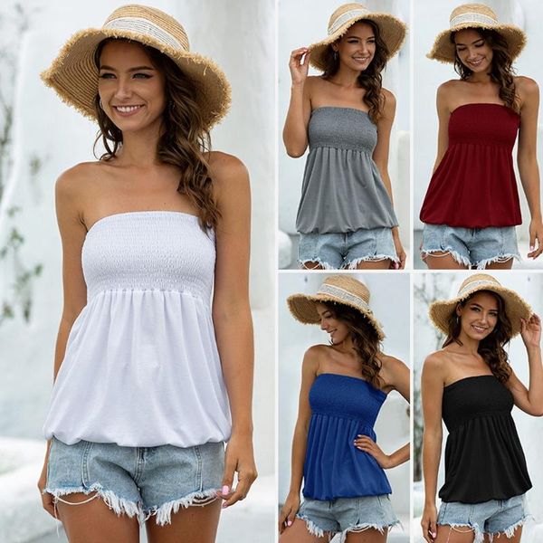 women's tanks & camis ladies tube party club clothing arrival color summer crop casual one-line neck sleeveless vest #30, White
women's tanks & camis ladies tube party club clothing arrival color summer crop casual one-line neck sleeveless vest #30, White