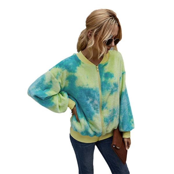 women's jackets est arrival fashion women round collar plush coat long sleeve tie-dye jacket, contrast tunic for autumn winter, Black;brown
women's jackets est arrival fashion women round collar plush coat long sleeve tie-dye jacket, contrast tunic for autumn winter, Black;brown