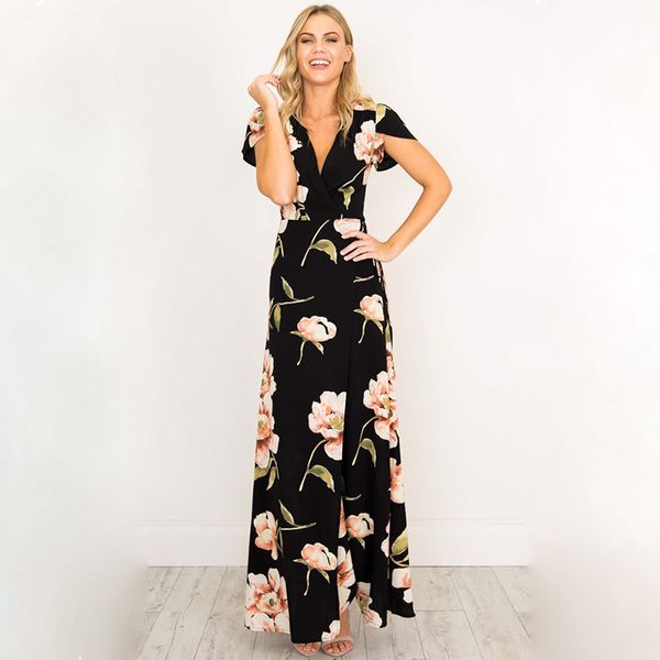 qrwr summer 2021 a line floral printing with sashes dress women v ne split ladies dresses office lady maxi women dresses, Black;pink
qrwr summer 2021 a line floral printing with sashes dress women v ne split ladies dresses office lady maxi women dresses, Black;pink