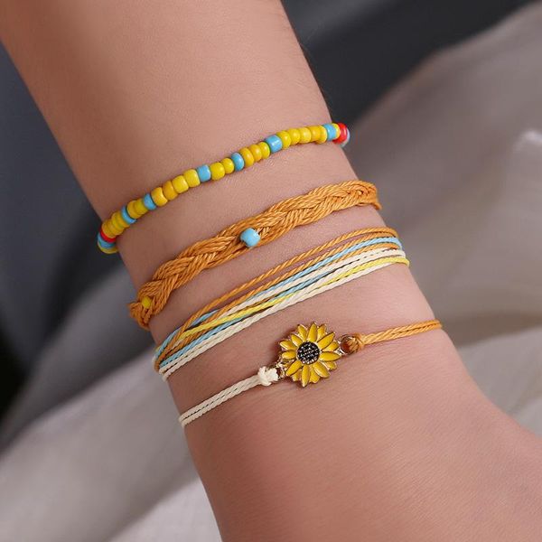 charm bracelets bohemian multicolor sunflower bracelet sets for women fashion coast beach style women's couples boho jewelry set gift, Golden;silver
charm bracelets bohemian multicolor sunflower bracelet sets for women fashion coast beach style women's couples boho jewelry set gift, Golden;silver