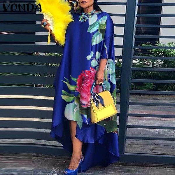 casual dresses vonda women party dress 2021 floral printed asymmetric hem midi o neck 3/4 sleeve vestido oversized robe, Black;gray
casual dresses vonda women party dress 2021 floral printed asymmetric hem midi o neck 3/4 sleeve vestido oversized robe, Black;gray