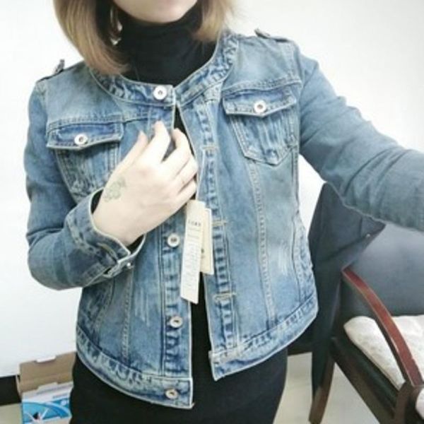 women's jackets 2021 female blue denim cropped jacket autumn o-neck long sleeve korean fashion clothes frayed jaqueta jean pocket butto, Black;brown
women's jackets 2021 female blue denim cropped jacket autumn o-neck long sleeve korean fashion clothes frayed jaqueta jean pocket butto, Black;brown