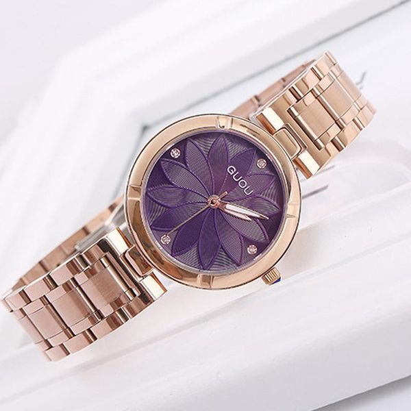 wristwatches 2021 guou women genuine leather clock or rose steel watch watches simple fashion dress ladies gift, Slivery;brown
wristwatches 2021 guou women genuine leather clock or rose steel watch watches simple fashion dress ladies gift, Slivery;brown