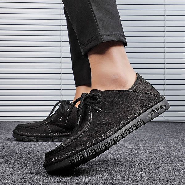 dress shoes men genuine leather breathable autumn lace up comfortable casual outdoor sneakers men's moccasins non-slip handmade ue5g, Black
dress shoes men genuine leather breathable autumn lace up comfortable casual outdoor sneakers men's moccasins non-slip handmade ue5g, Black