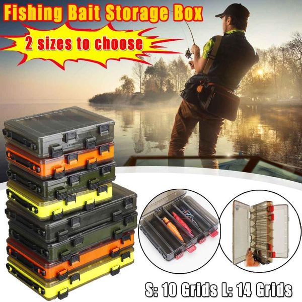 fishing accessories 10/14 grids bait storage box double sided case lure portable tackle boxes
fishing accessories 10/14 grids bait storage box double sided case lure portable tackle boxes