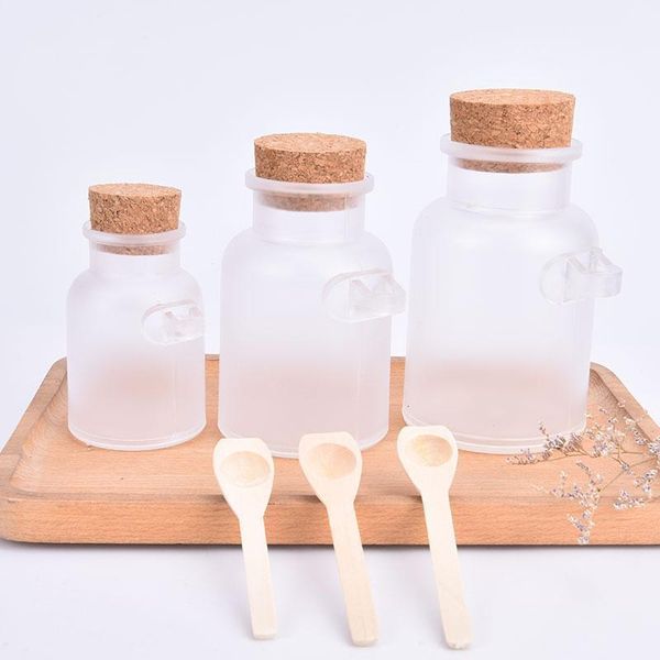 storage bottles & jars women mask facial container refillable bottle empty bath salt plastic matte cork jar with wood spoon 100ml/200ml/300m
storage bottles & jars women mask facial container refillable bottle empty bath salt plastic matte cork jar with wood spoon 100ml/200ml/300m