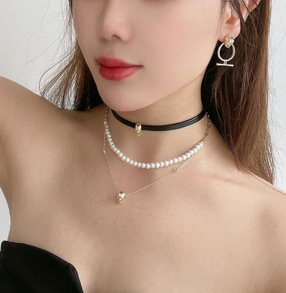 chains fashion halloween pearl choker necklace 18k real gold plated cute double layer chain pendant for women jewelry girl gift, Silver
chains fashion halloween pearl choker necklace 18k real gold plated cute double layer chain pendant for women jewelry girl gift, Silver