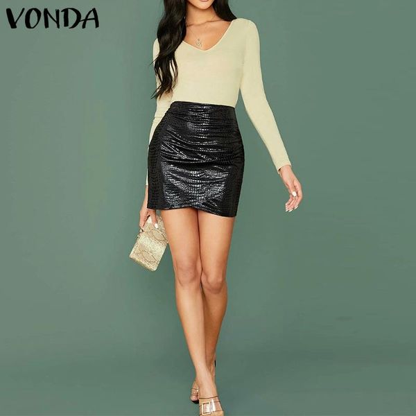 skirts vonda 2021 women's ladies pu high waist party club wear summer elegant bodycon short mini s-5xl bottoms, Black
skirts vonda 2021 women's ladies pu high waist party club wear summer elegant bodycon short mini s-5xl bottoms, Black