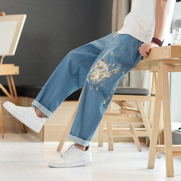 men's jeans streetwear casual loose embroidery style man denim pants 2021 hip hop woman ankle-length trousers 3xl, Blue
men's jeans streetwear casual loose embroidery style man denim pants 2021 hip hop woman ankle-length trousers 3xl, Blue