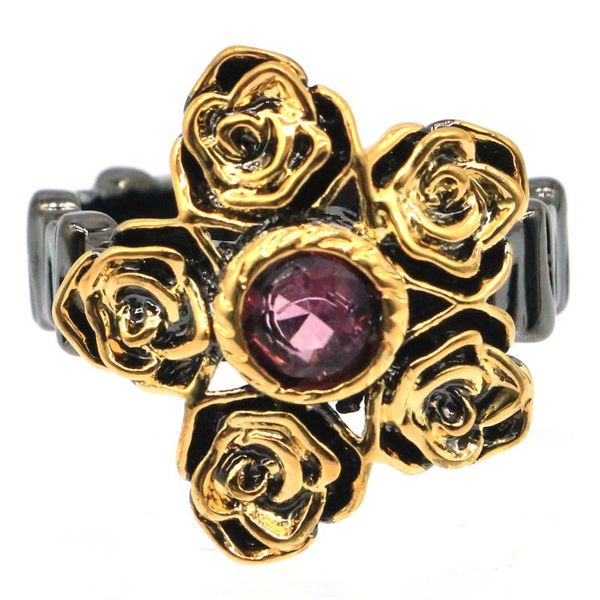25x18mm neo-gothic flowers created pink tourmaline for women street fashion jewelry cool black gold silver rings cluster, Golden;silver
25x18mm neo-gothic flowers created pink tourmaline for women street fashion jewelry cool black gold silver rings cluster, Golden;silver