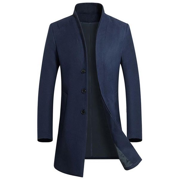 men's wool & blends 2021 autumn and winter casual long trench coat / male solid color thick business windbreaker jacket, Black
men's wool & blends 2021 autumn and winter casual long trench coat / male solid color thick business windbreaker jacket, Black