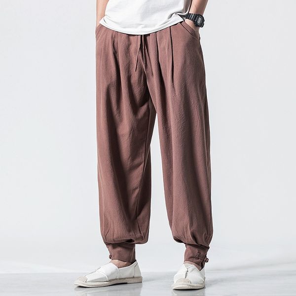 chinese style summer men linen pants 2021 men wide leg japanese trousers male drop crotch hiphop man joggers harem pants 12119, Red
chinese style summer men linen pants 2021 men wide leg japanese trousers male drop crotch hiphop man joggers harem pants 12119, Red